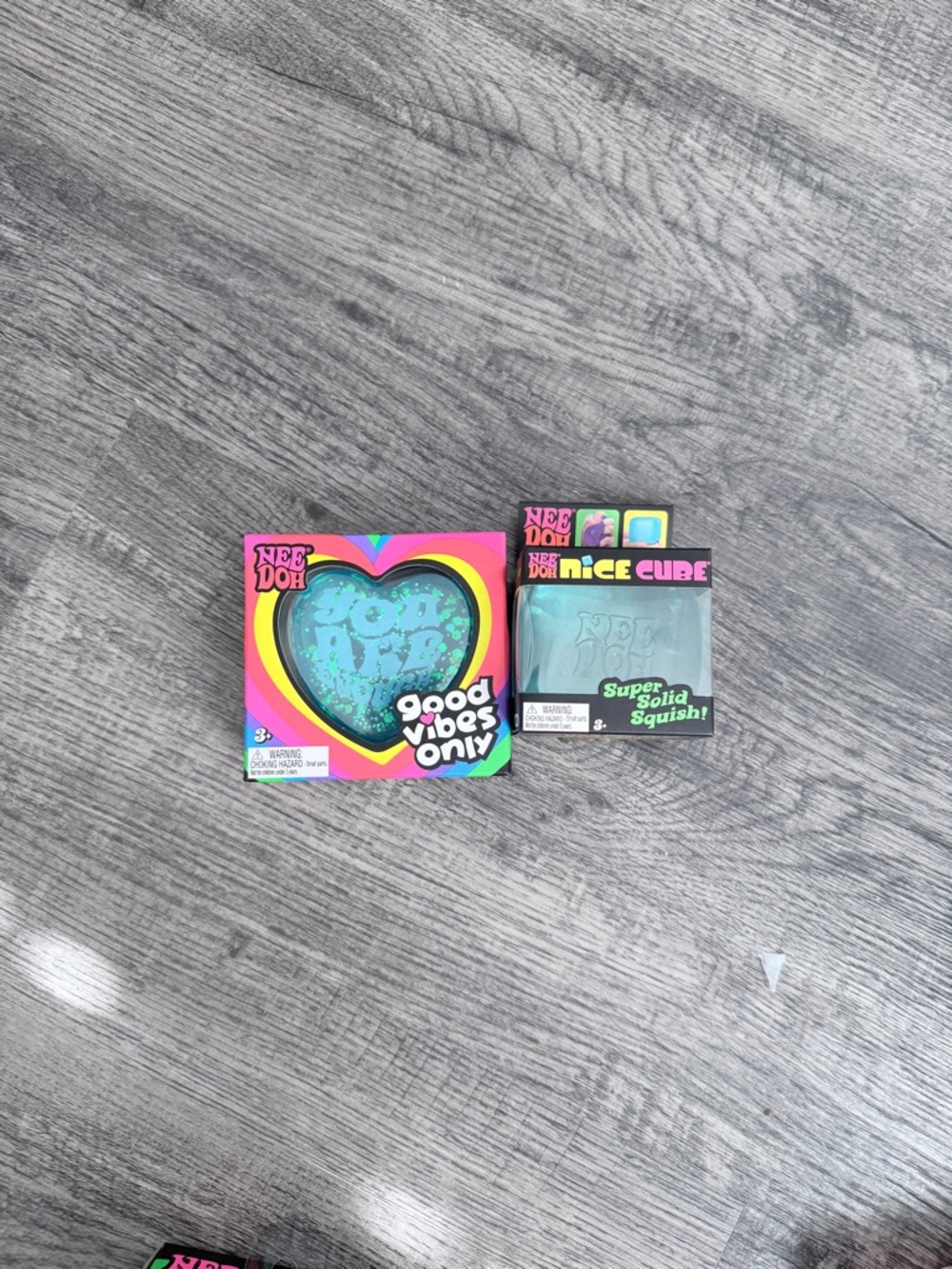 Nee Doh Heart  + Nice Cube Set - Blue